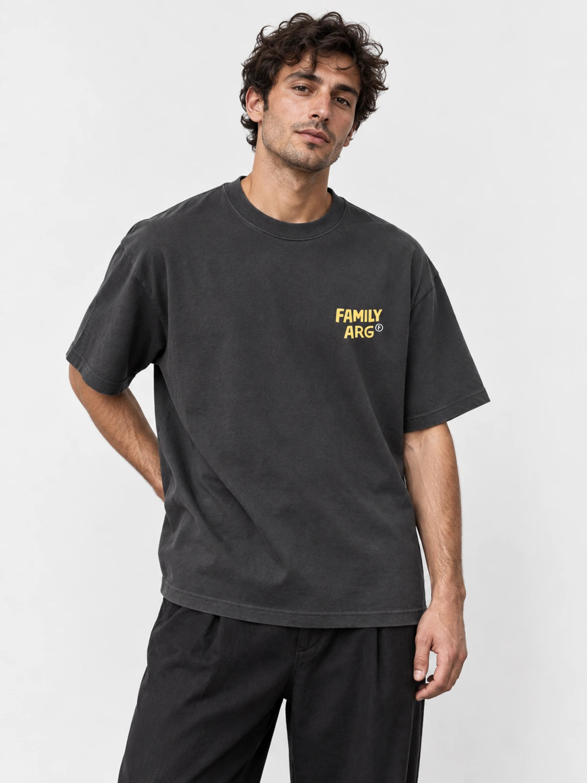 Remera Familyarg Tired Supersized Gris — vista principal
