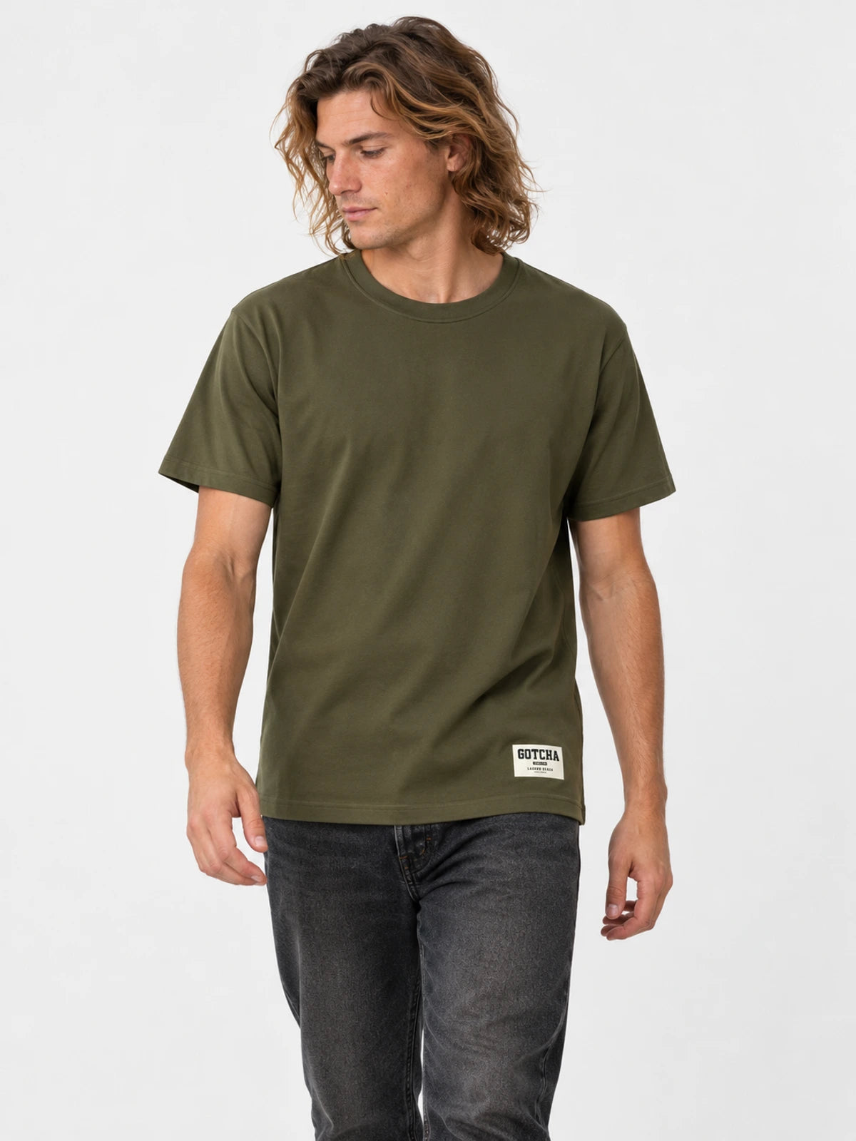 Remera Gotcha Basic Verde Militar — vista principal