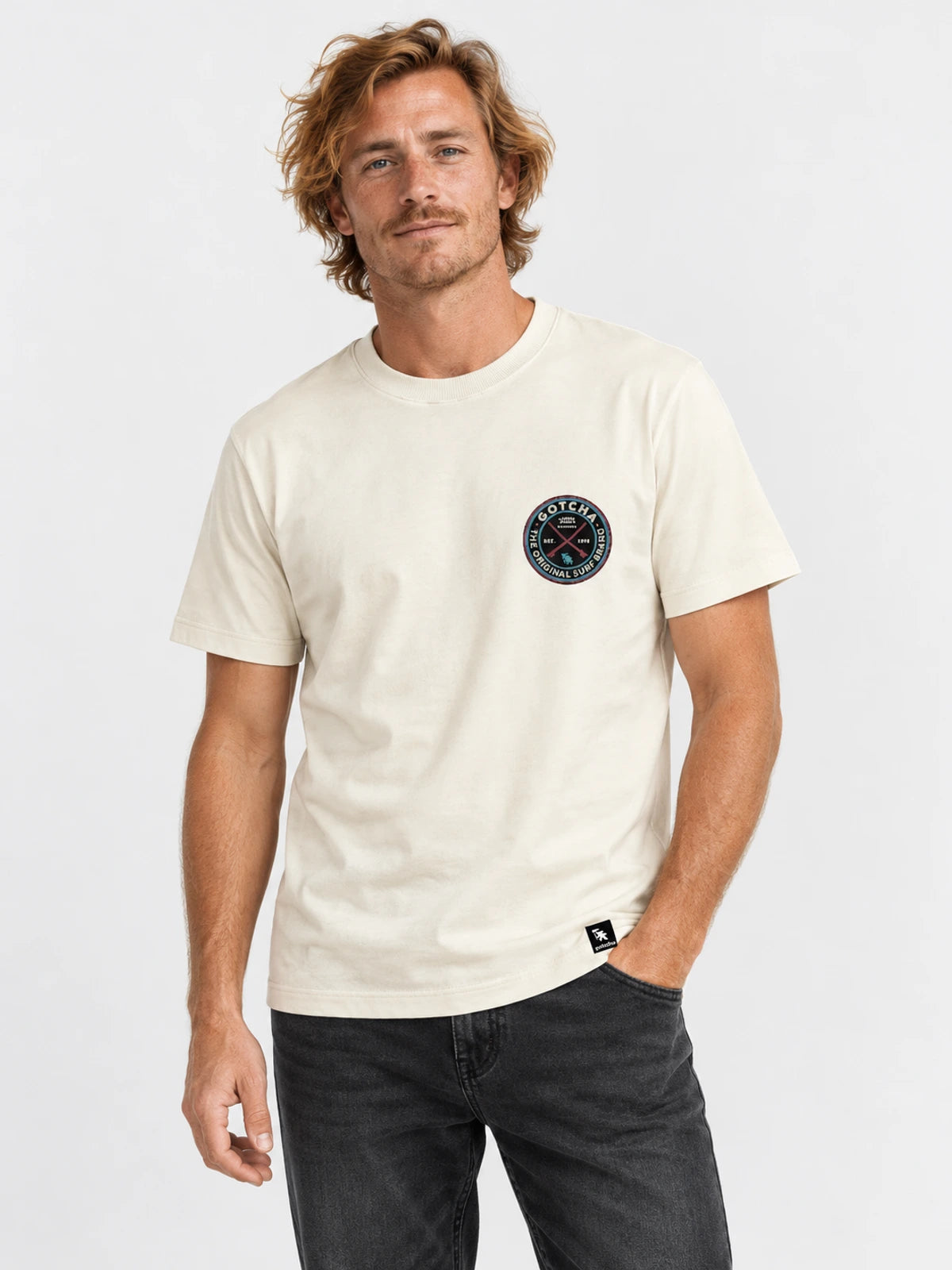 Remera Gotcha Stamp Blanco — vista principal