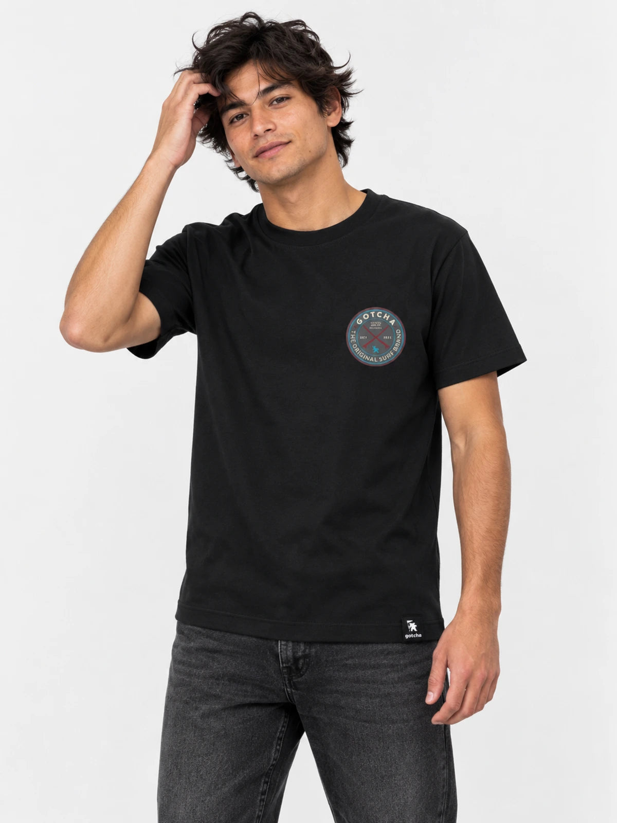 Remera Gotcha Stamp Negro — vista principal