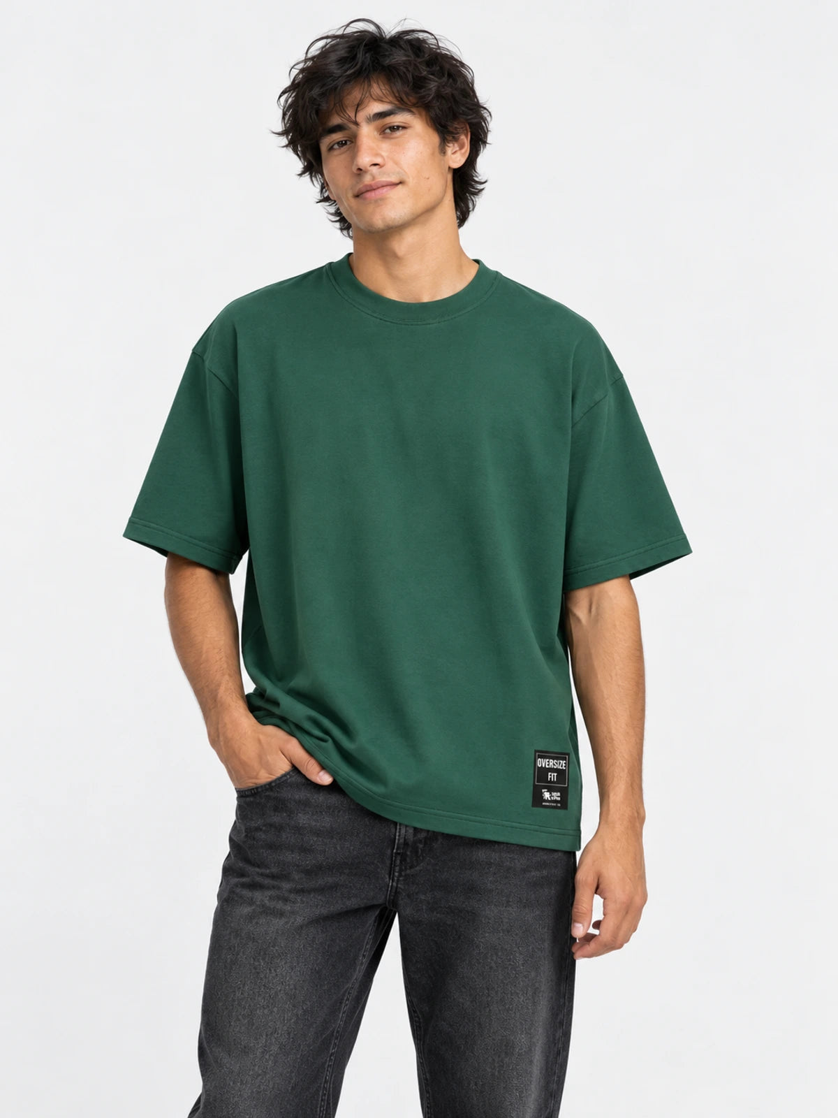 Remera Gotcha Solid Oversize Verde Ingles — vista principal