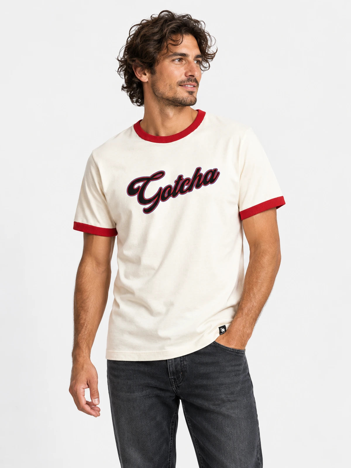 Remera Gotcha Coke Ringer Blanco — vista principal