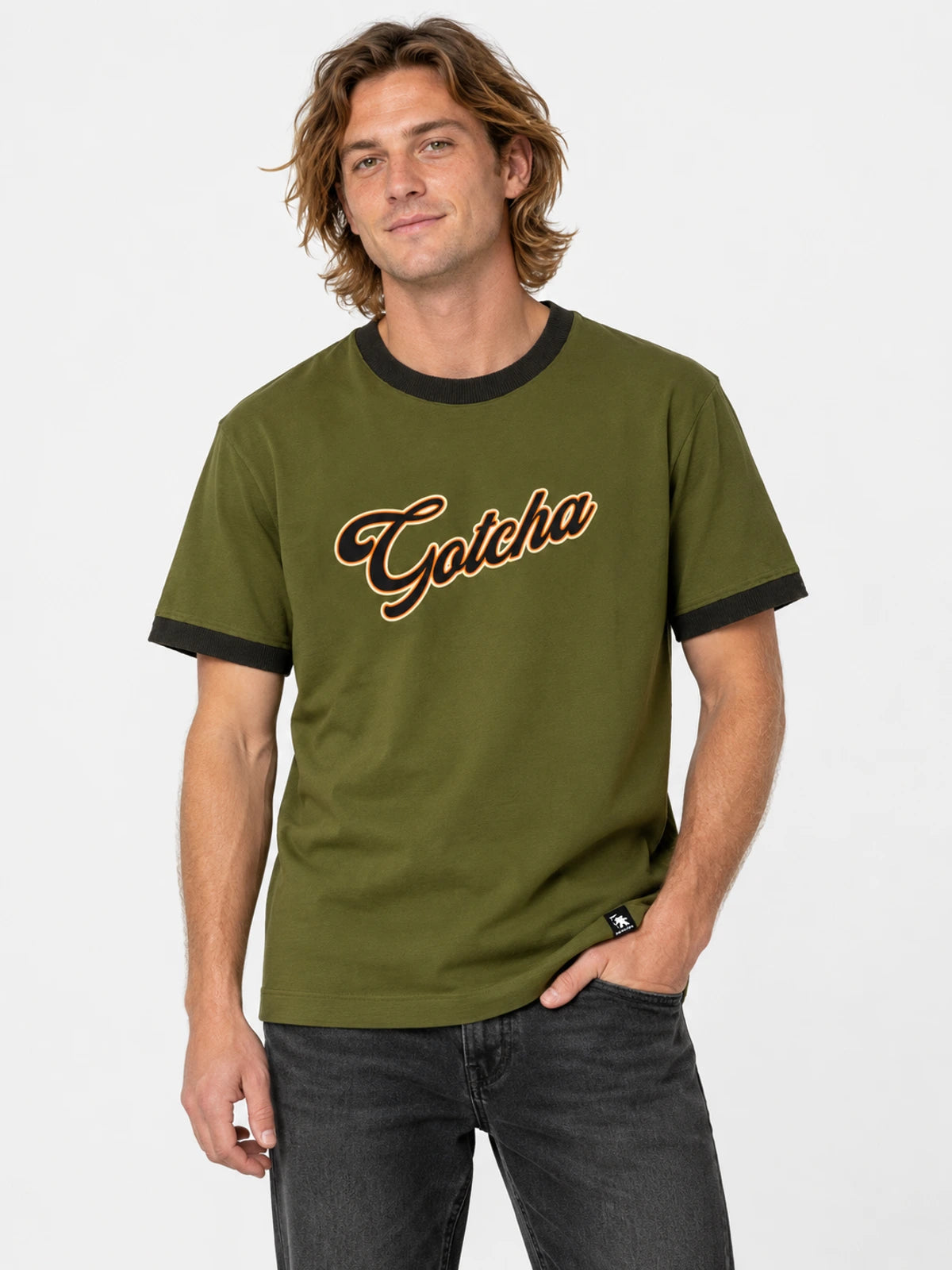 Remera Gotcha Coke Ringer Verde — vista principal