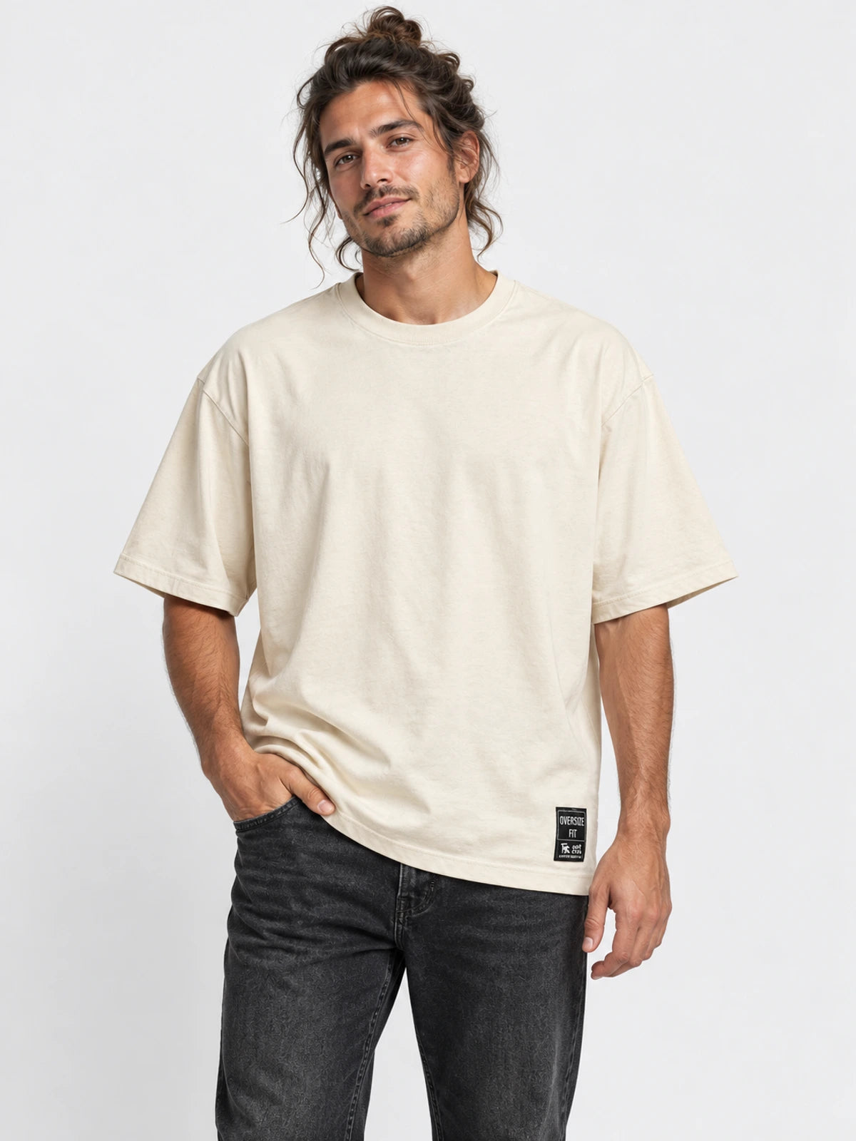 Remera Gotcha Basic Oversize Fit Crudo — vista principal