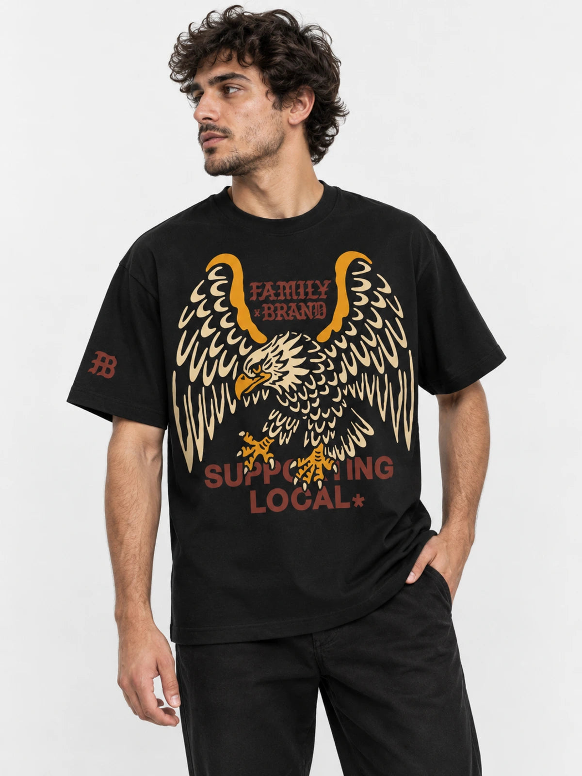 Remera Familyarg x Brand & Co Iron Negro — vista principal