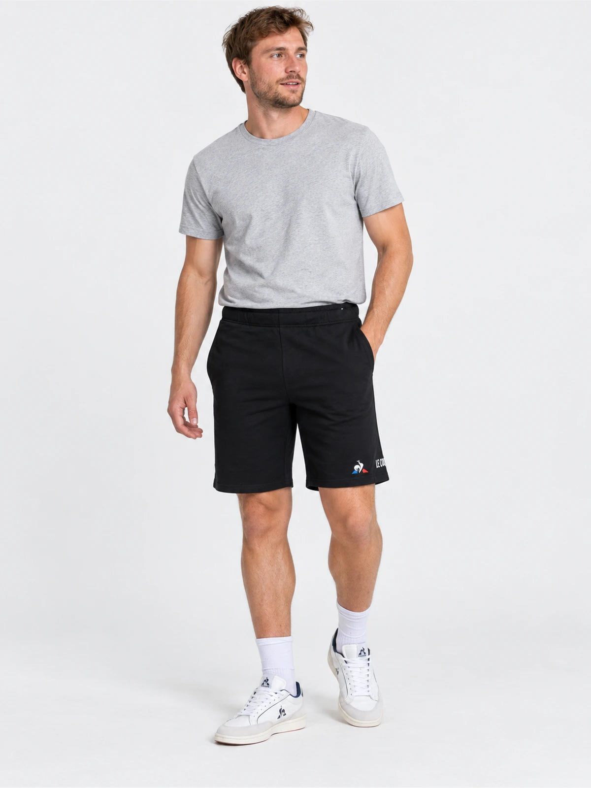Short Le Coq Sportif Ess Short Regular N°2 M Black — vista principal