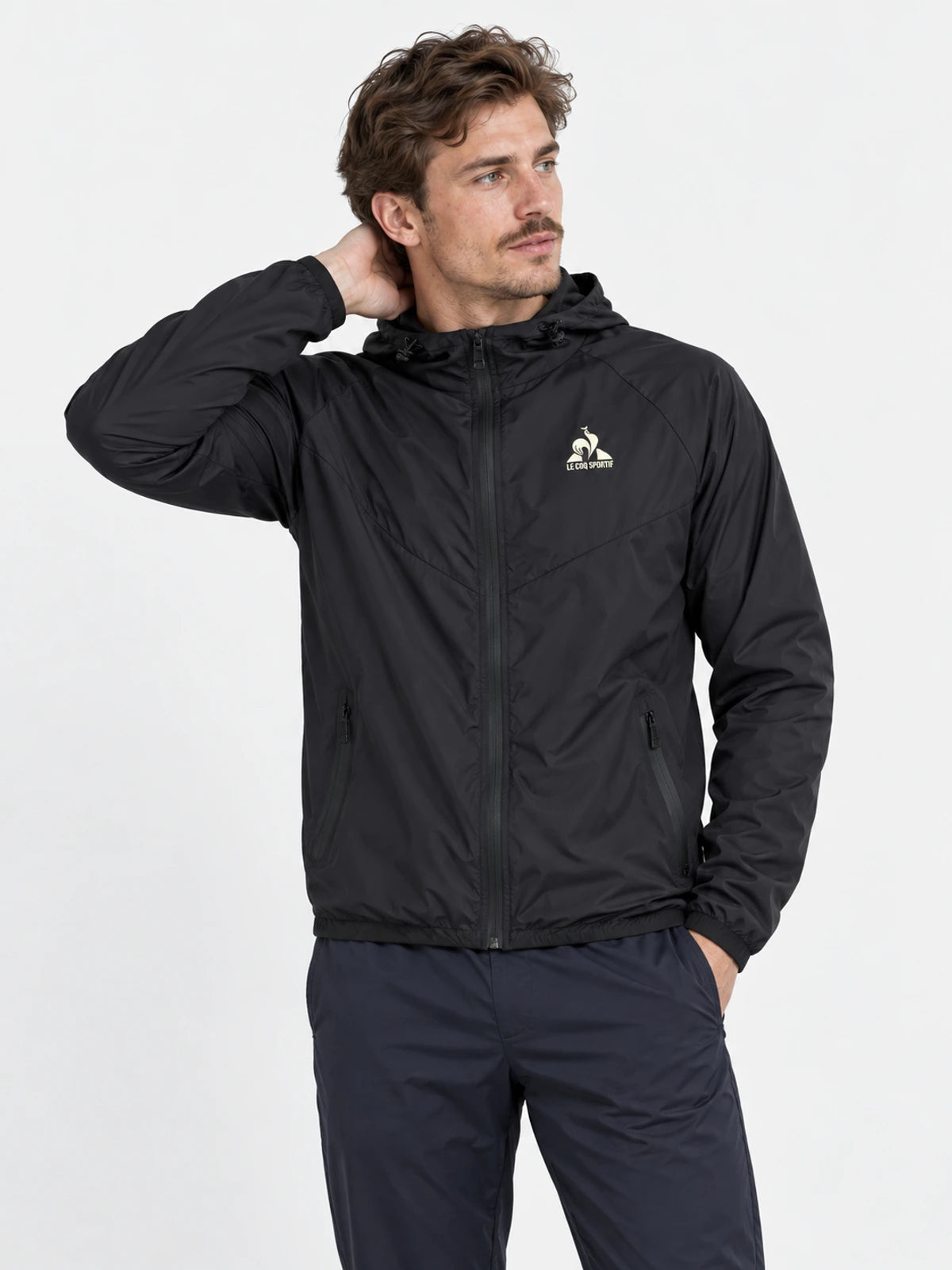Campera Le Coq Sportif Lcs Ts Windbreaker Negro — vista principal