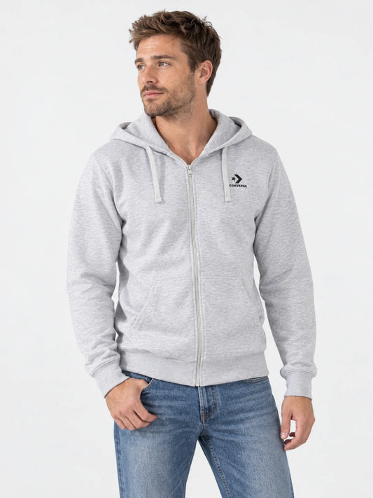 Campera Converse Nova Jacket Unisex con Capucha Gris — vista principal