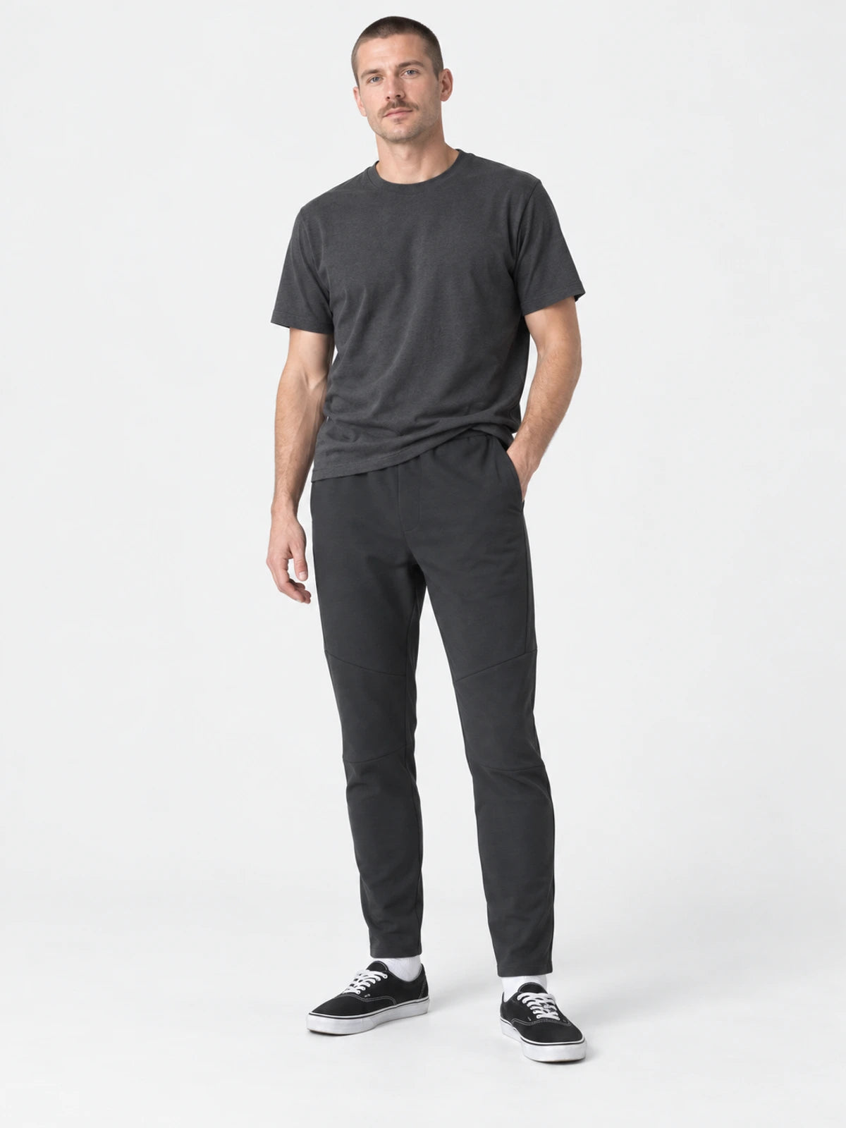 Pantalon Converse Jogger en Jersey Doble Negro — vista principal