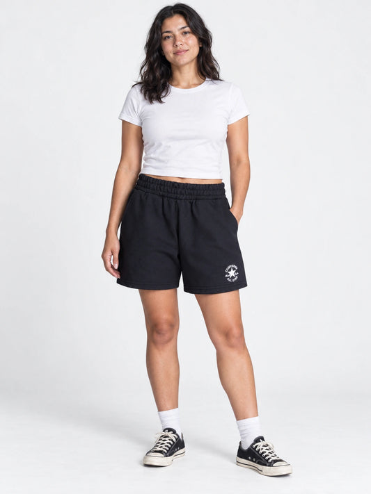 Short Converse Patch Mujer Negro — vista principal