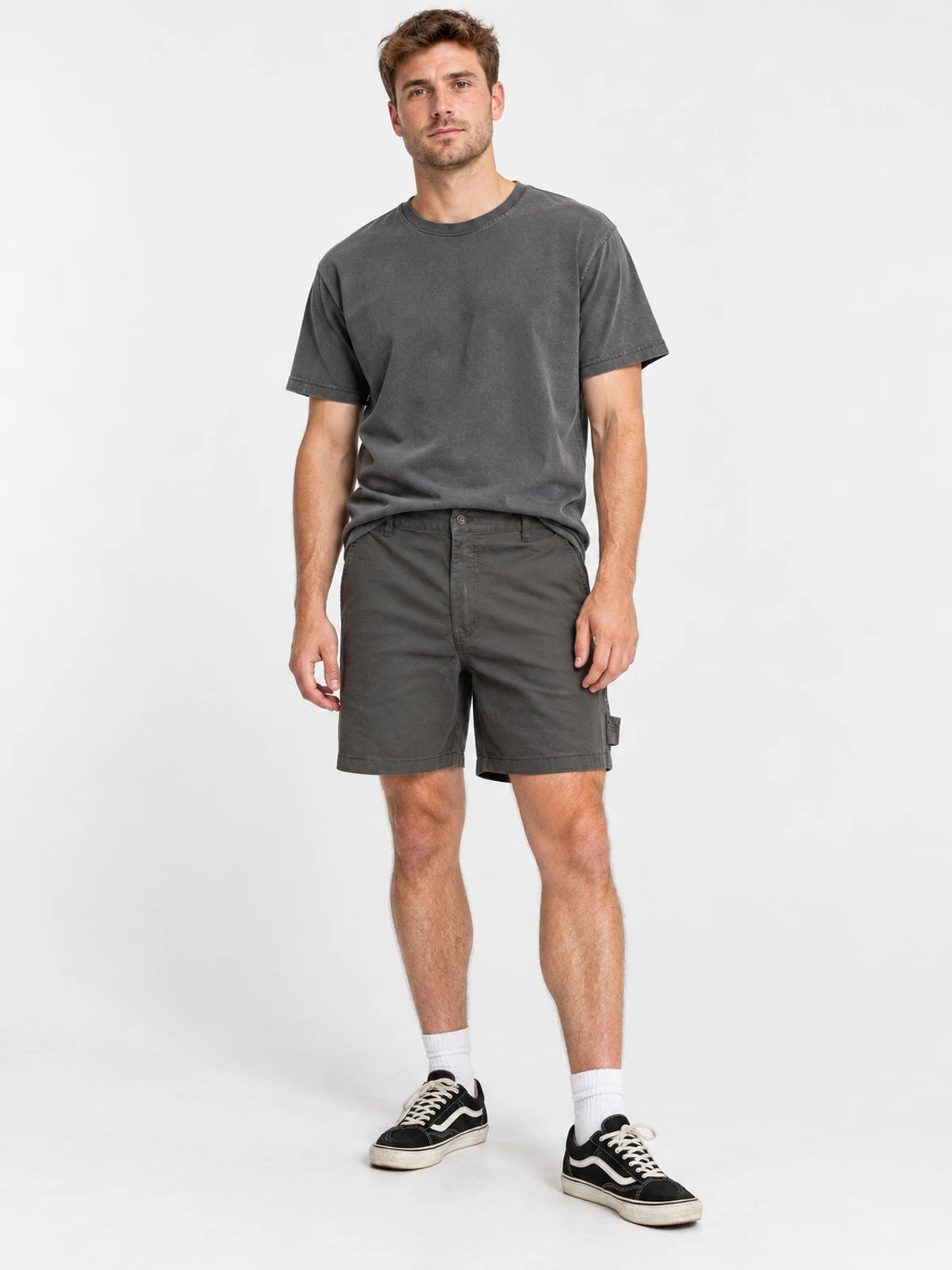 Short Converse Carpenter Recto Elastizado Gris — vista principal