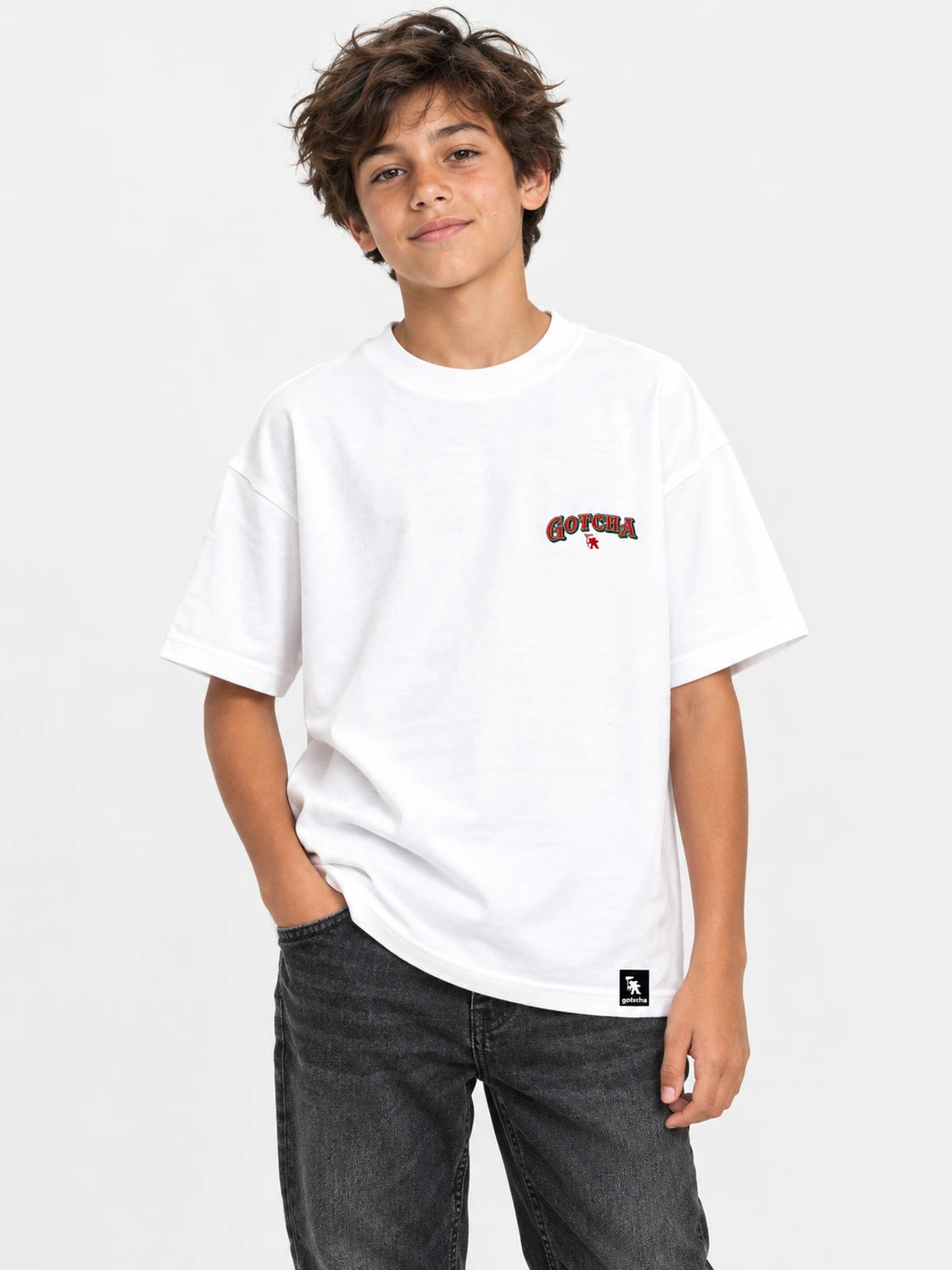 Remera Gotcha Christmas Junior Blanco — vista principal