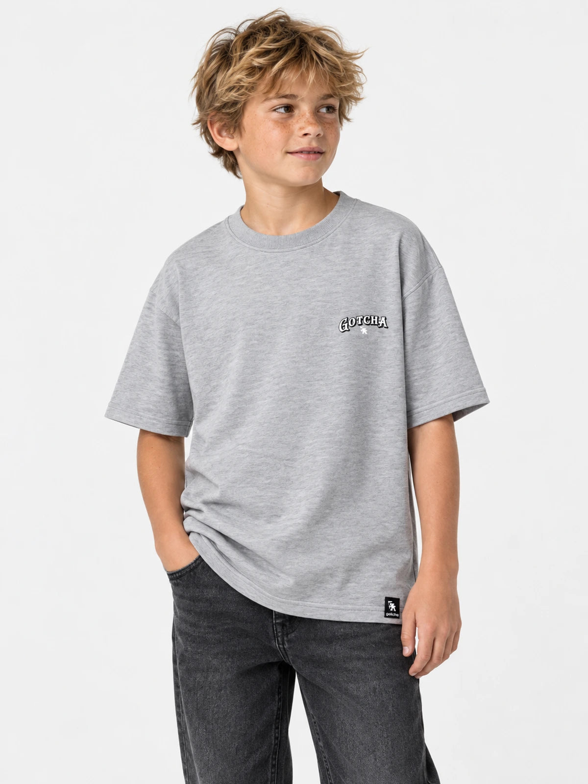 Remera Gotcha Christmas Junior Melange — vista principal