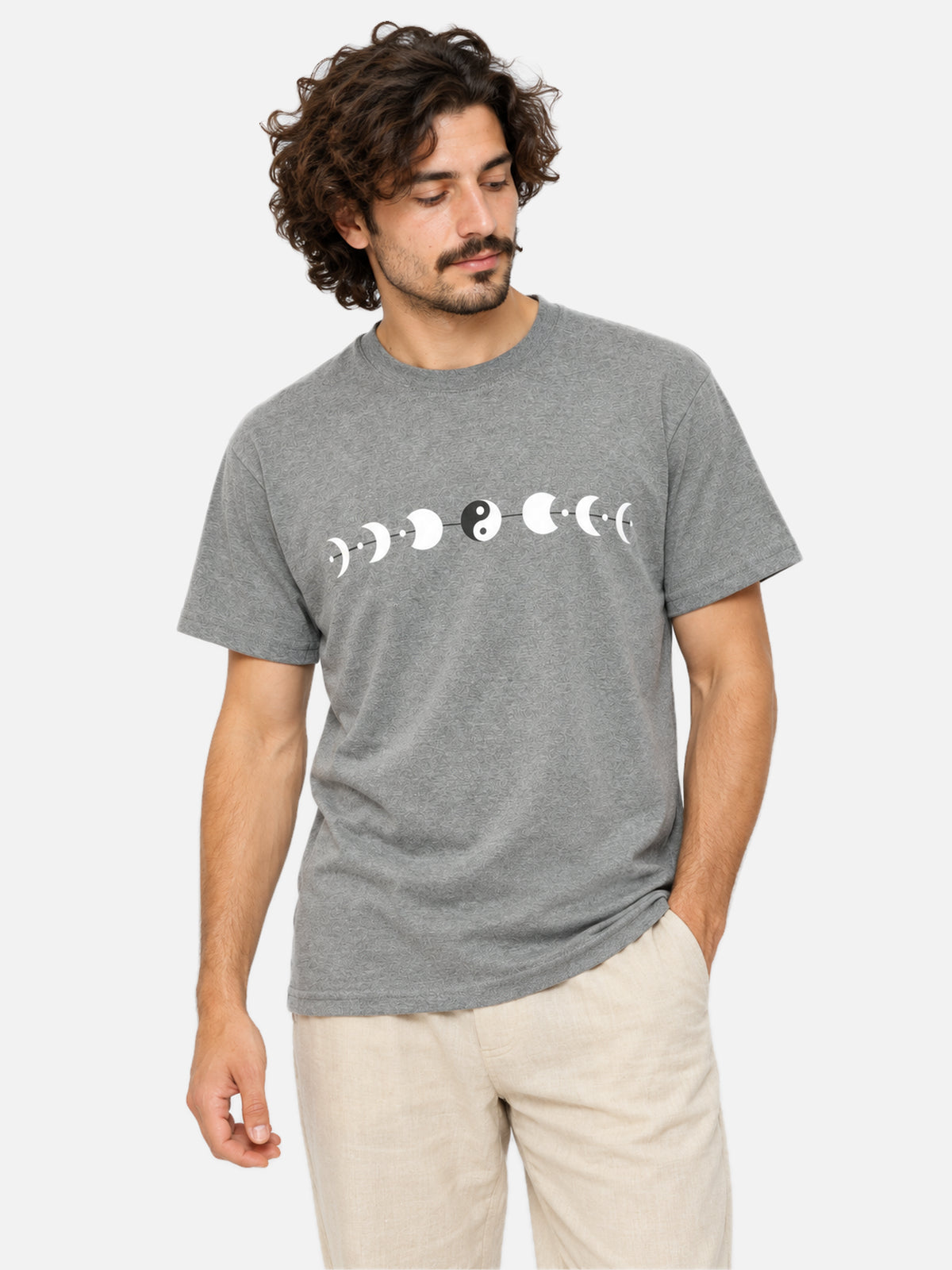 Remera Good Moon Gris Melange — vista principal