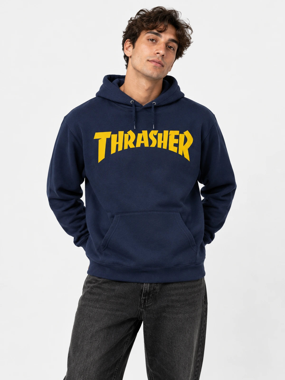 Buzo Thrasher Cover Logo Azul Marino — vista principal