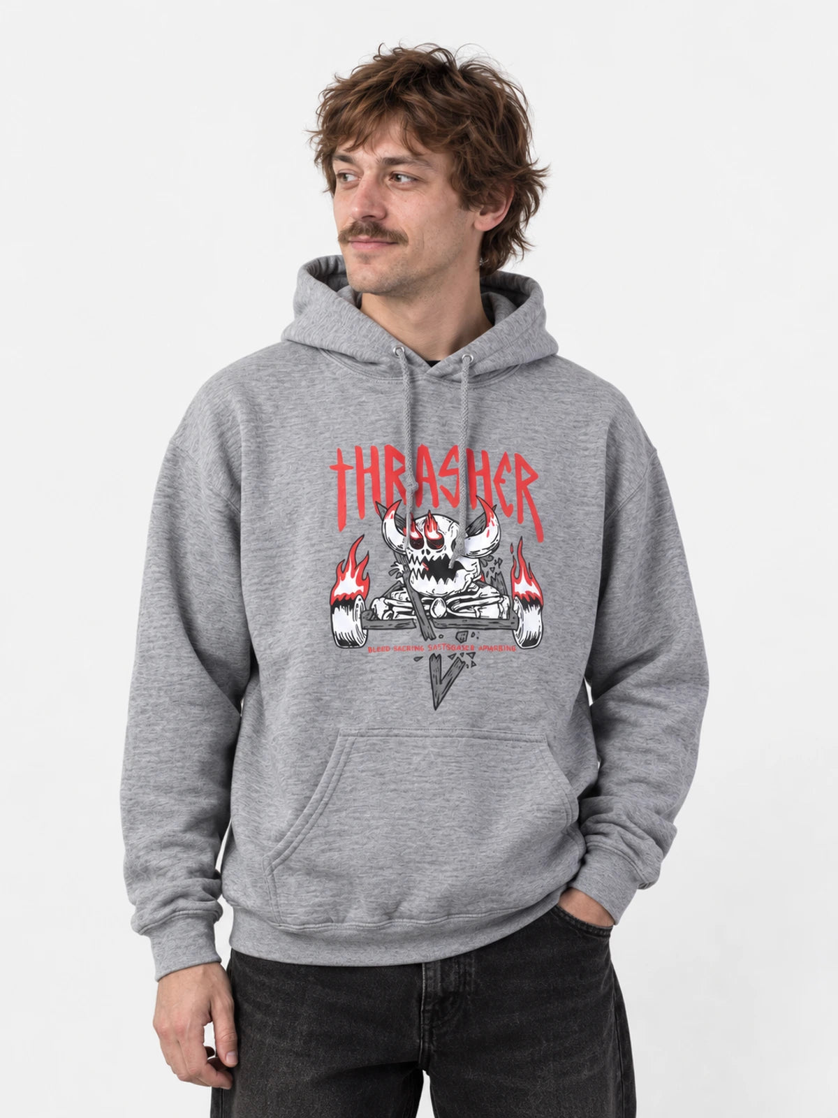 Buzo Thrasher Monster Gram Gris Melange — vista principal