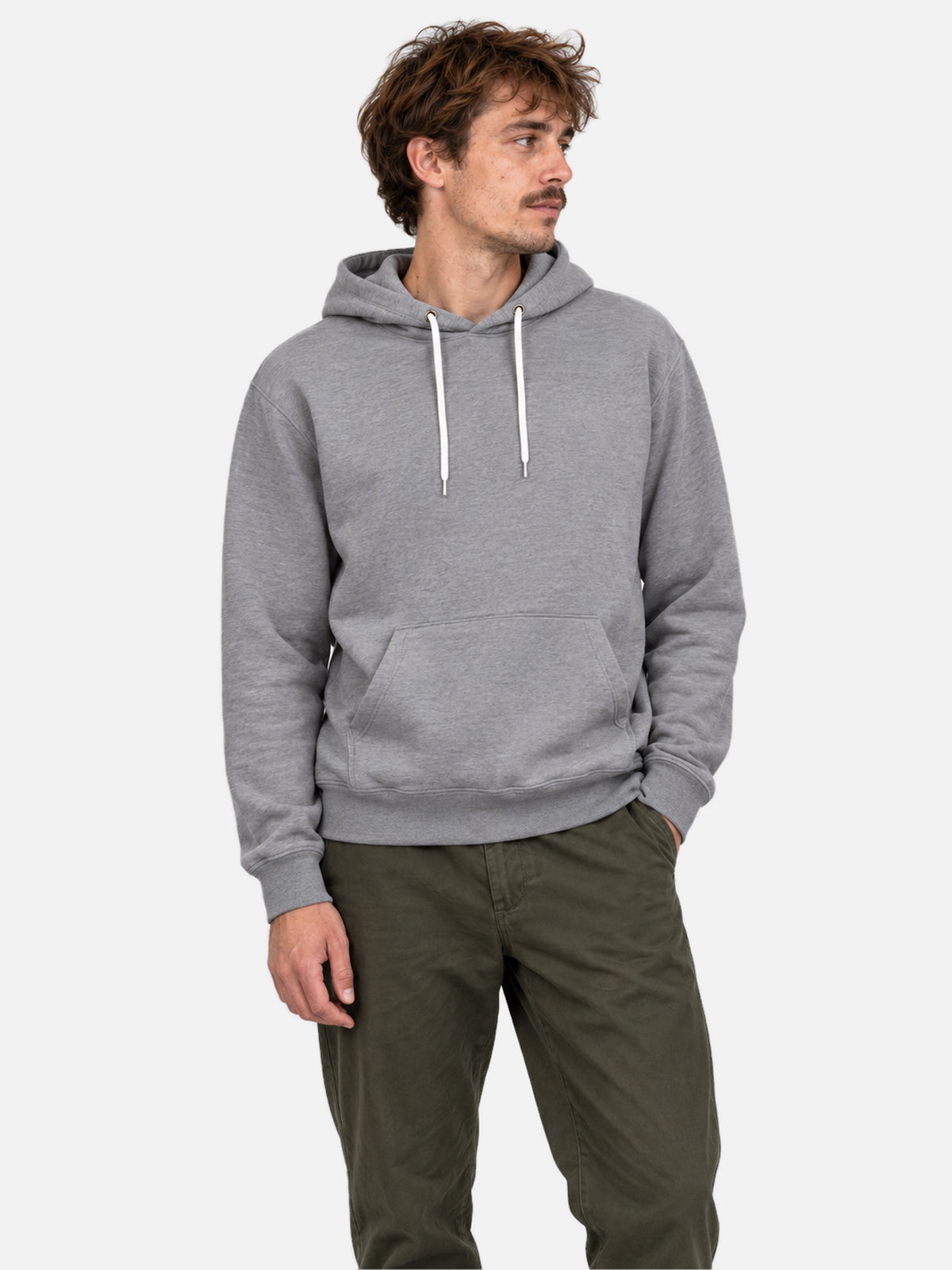 Buzo DTS Hoodie Gris Melange — vista principal