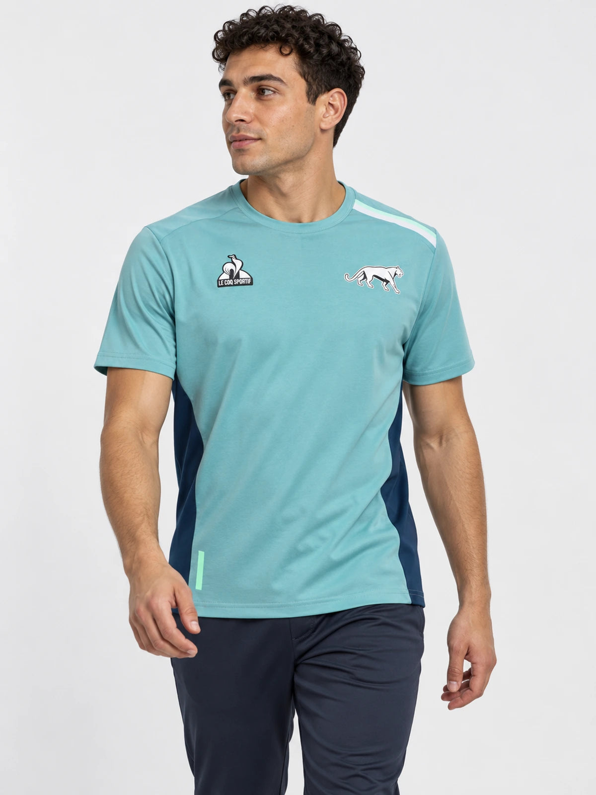 Remera Le Coq Sportif Pumas Lifestyle Tee 2025 Aqua — vista principal