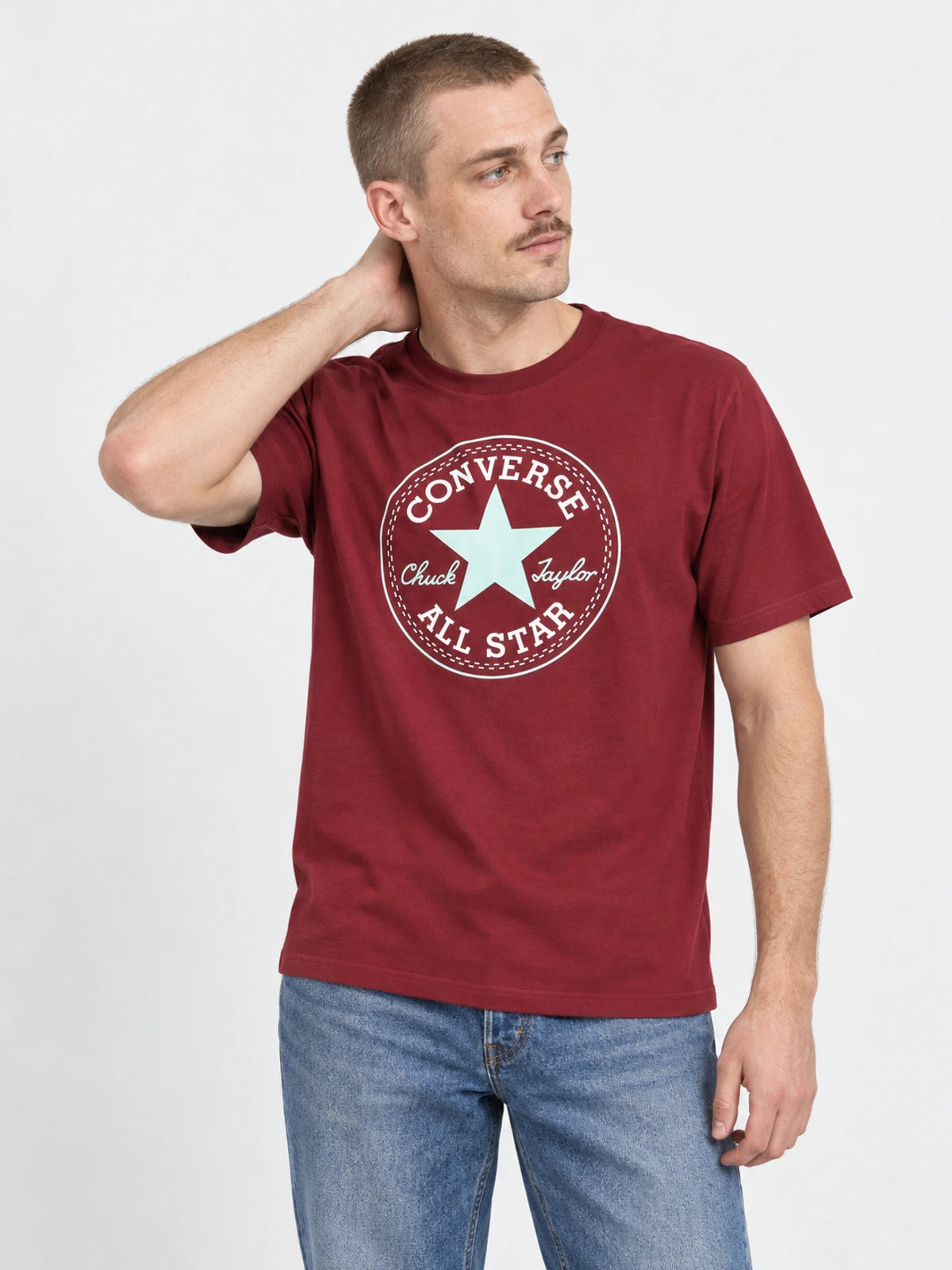 Remera Converse Patch Men Tee Wine — vista principal