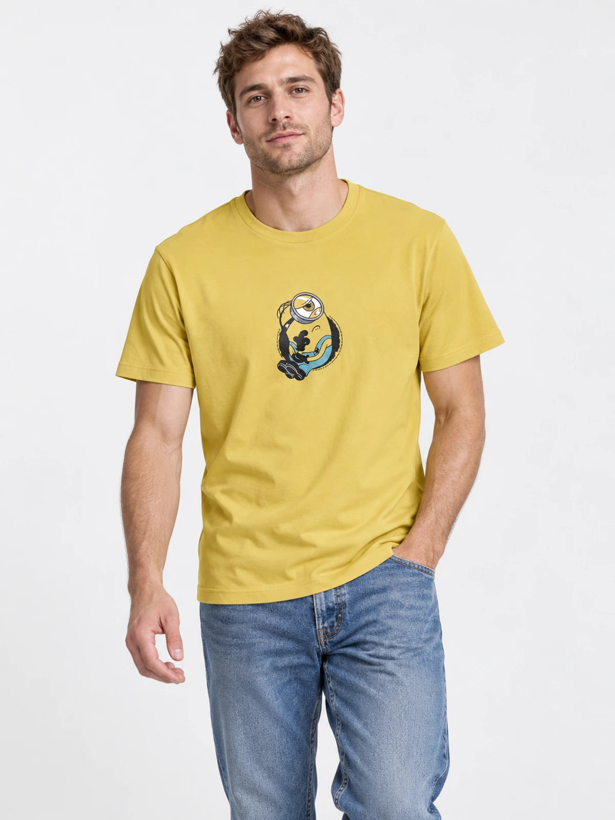 Remera Converse Through The Patch Tee Minions Amarillo — vista principal