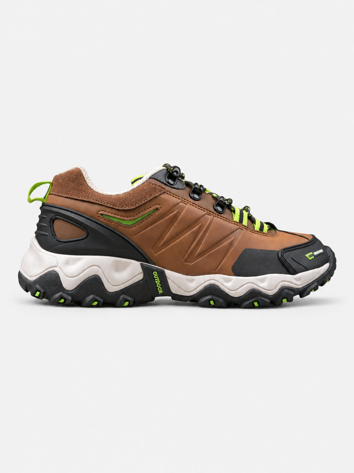 Zapatillas Alpine Skate Peak Trekking Senderismo Marrón Verde — vista principal