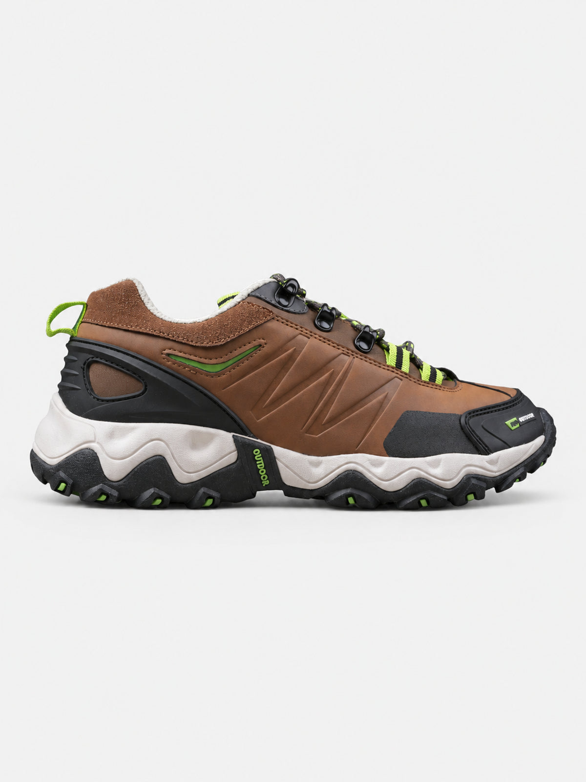 Zapatillas Alpine Skate Mujer Trekking Senderismo Peak Marron Verde — vista principal