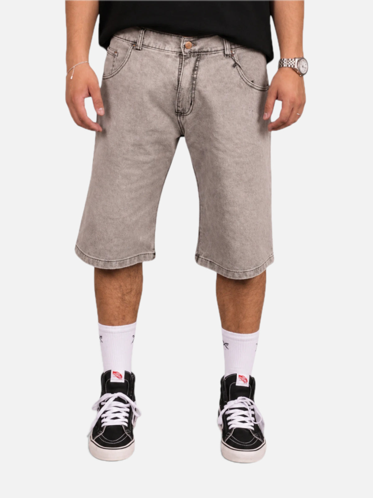 Bermuda NTF Jean Oversize Gris — vista principal