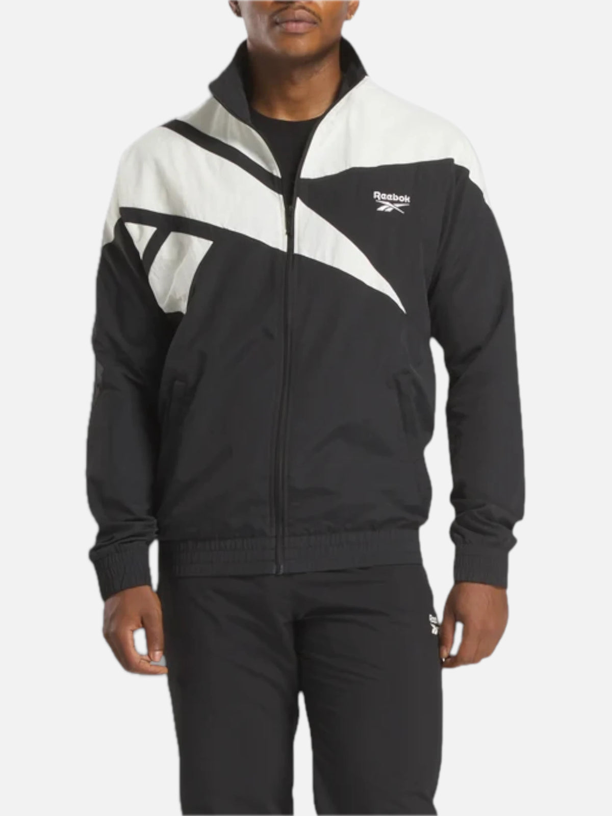 Campera Reebok Classic Leather Fr Tracktop Negro/Blanco — vista principal