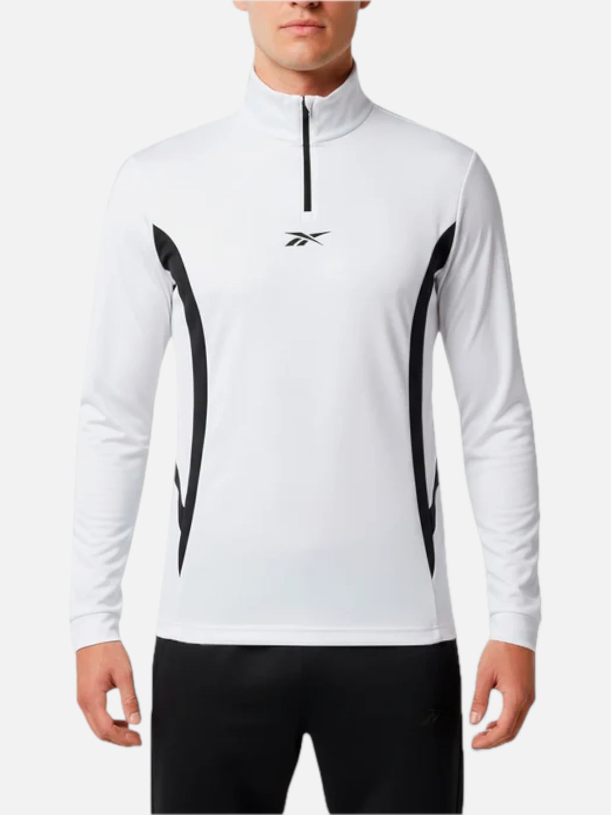 Buzo Reebok Medio Cierre Capsula Futbol Blanco/Negro — vista principal