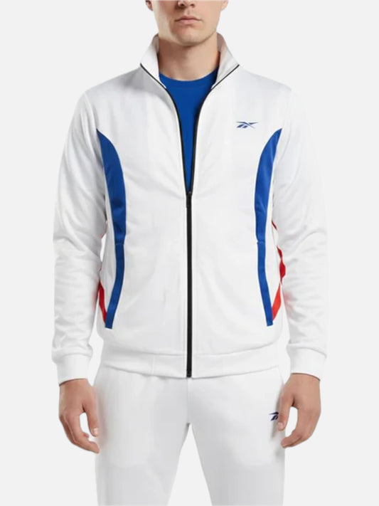 Campera Reebok Cierre Capsula Futbol Blanco/Azul — vista principal