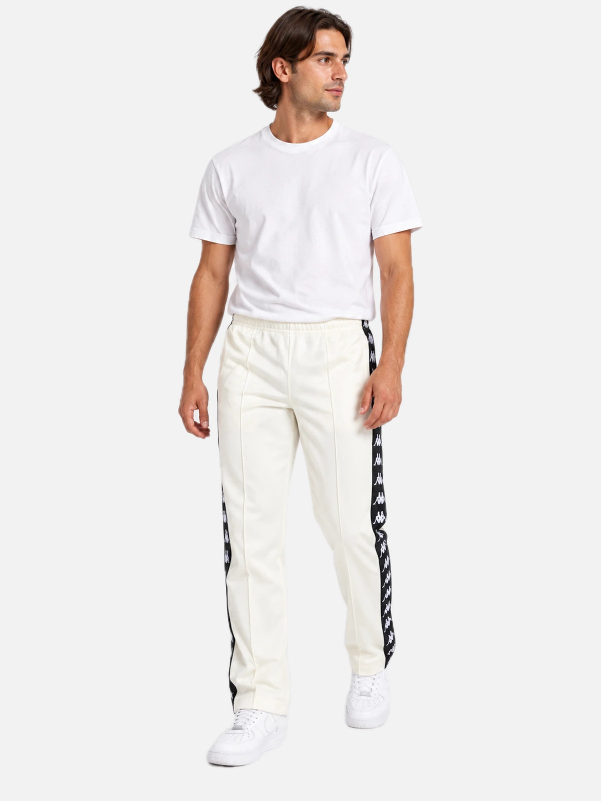 Pantalon Kappa 222 Banda Astoriazz Blanco Cream-Negro — vista principal