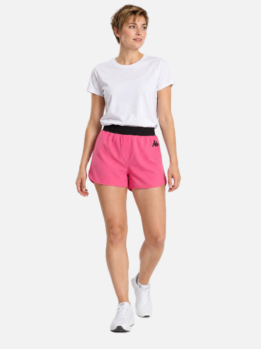 Short Mujer Kappa Kombat Dana Rosa Fandango-Negro — vista principal