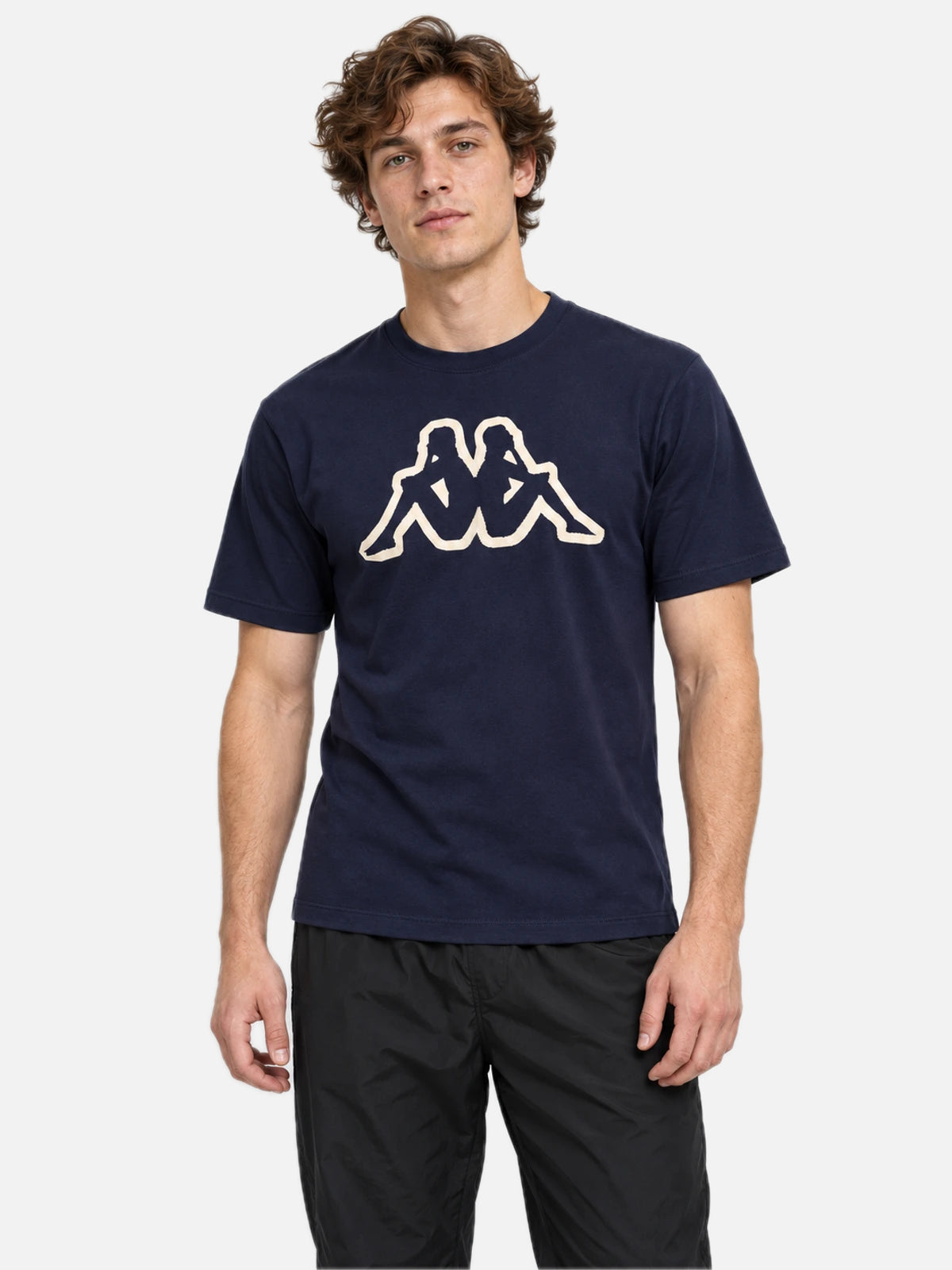 Remera Kappa Logo Syaro T-Shirt Azul Marine — vista principal