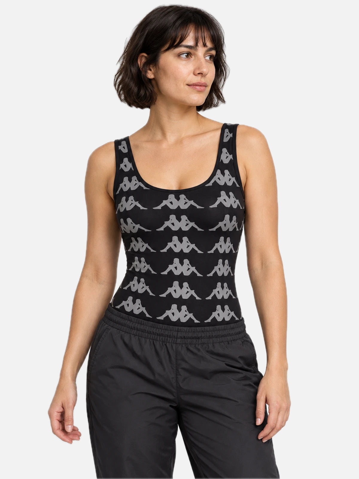 Body Lycra Kappa Authentic Mujer Editta Negro — vista principal