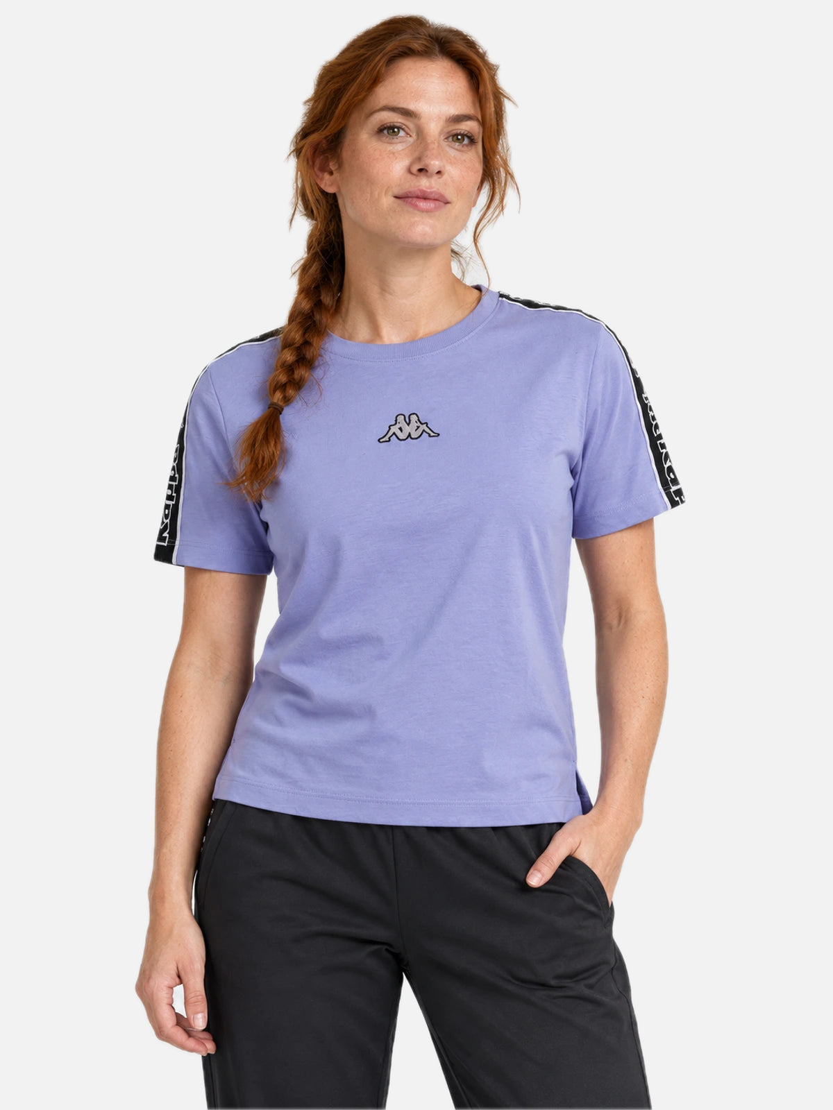 Remera Mujer Kappa Logo Tape Sarit T-Shirt Violet — vista principal