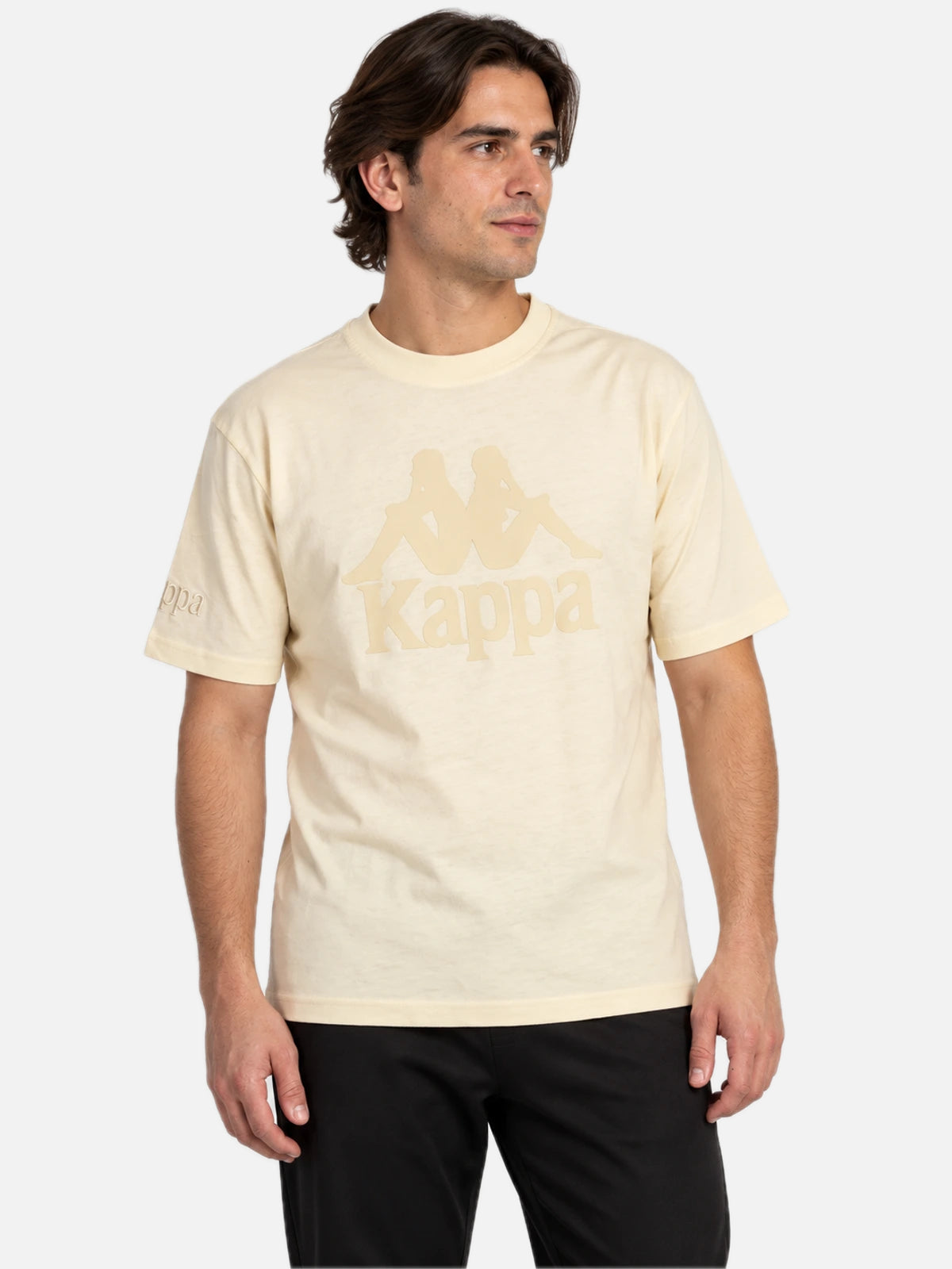 Remera Kappa Authentic Tahitix Beige Biscuit — vista principal