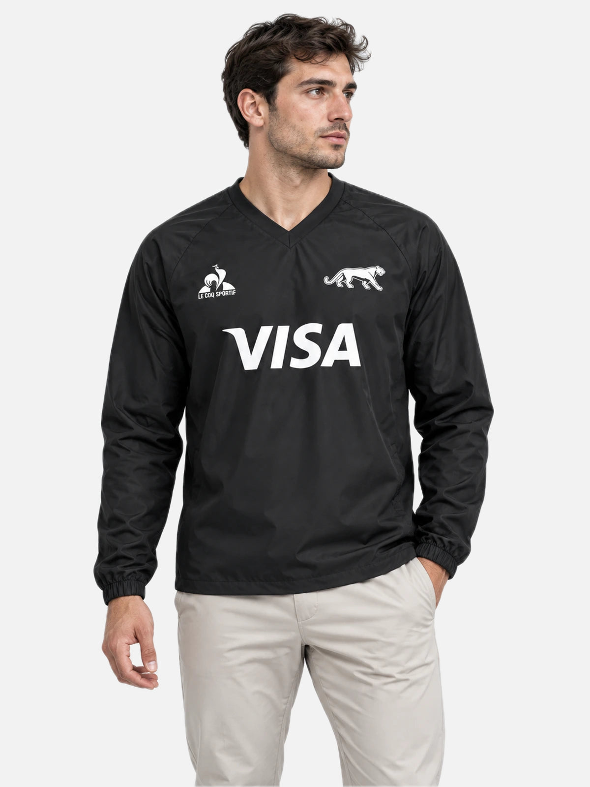 Buzo Le Coq Sportif Pumas Waterproof Crewneck 2025 Negro — vista principal