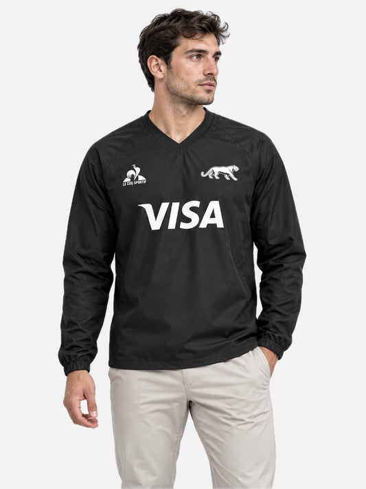 Buzo Le Coq Sportif Pumas Waterproof Crewneck 2025 Negro — vista principal