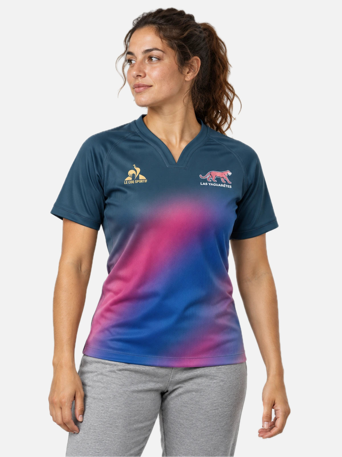 Remera Le Coq Sportif Yaguaretes Maillot Match 26 Spaw Petrol — vista principal