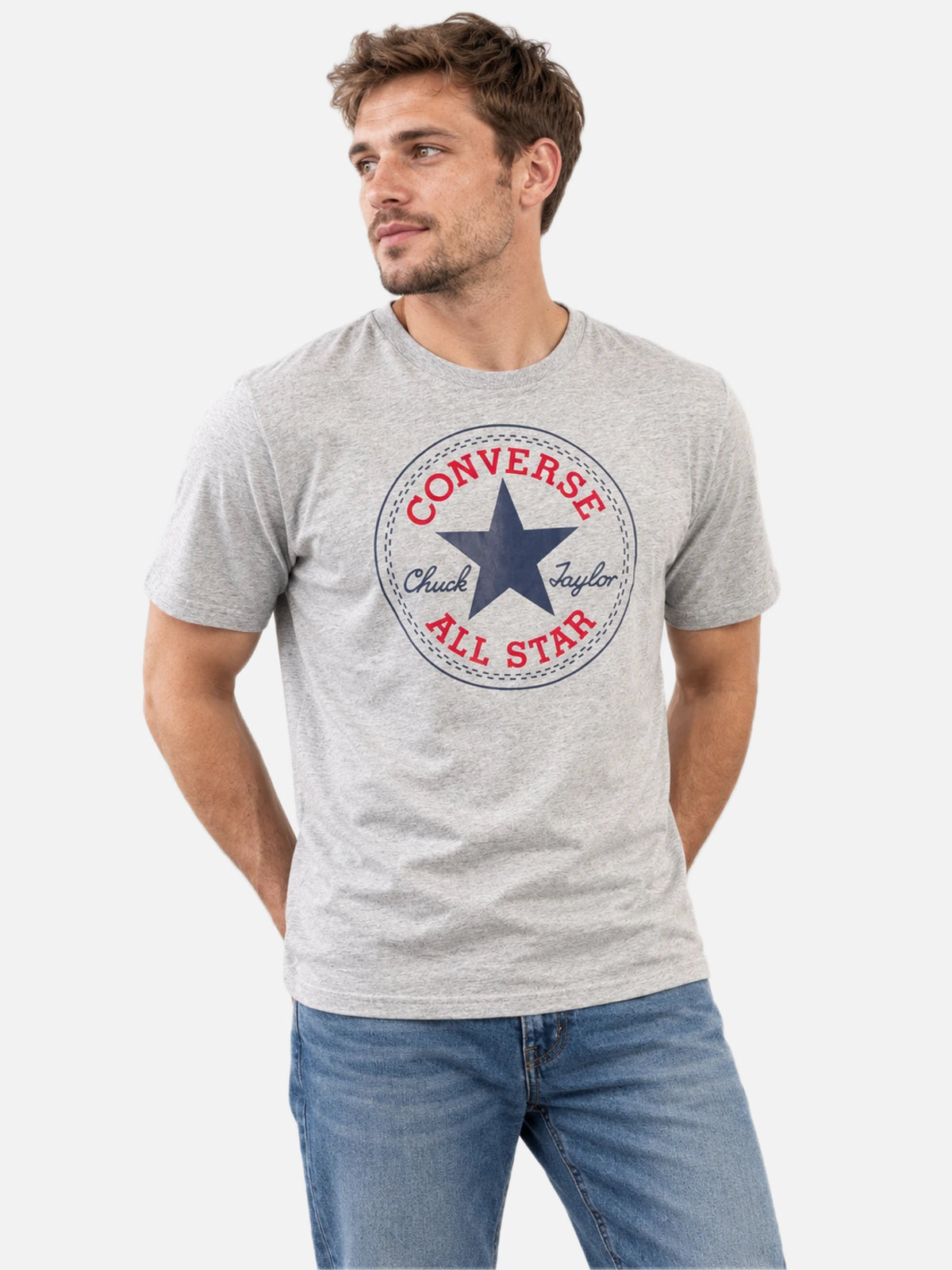 Remera Converse Patch Tee Gris — vista principal