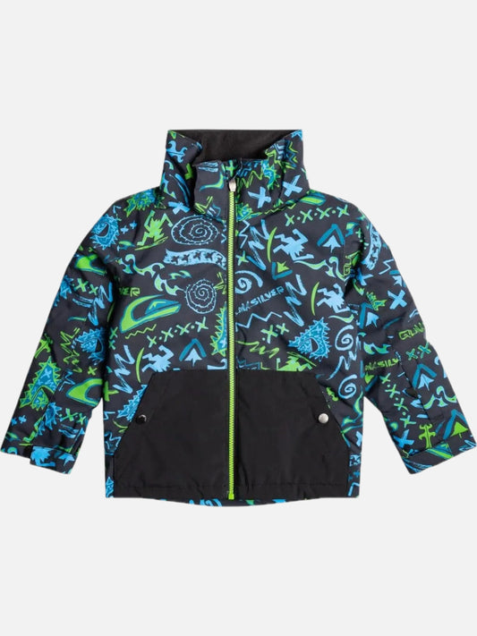 Campera Quiksilver Snow Little Mission Niño Negro Verde — vista principal