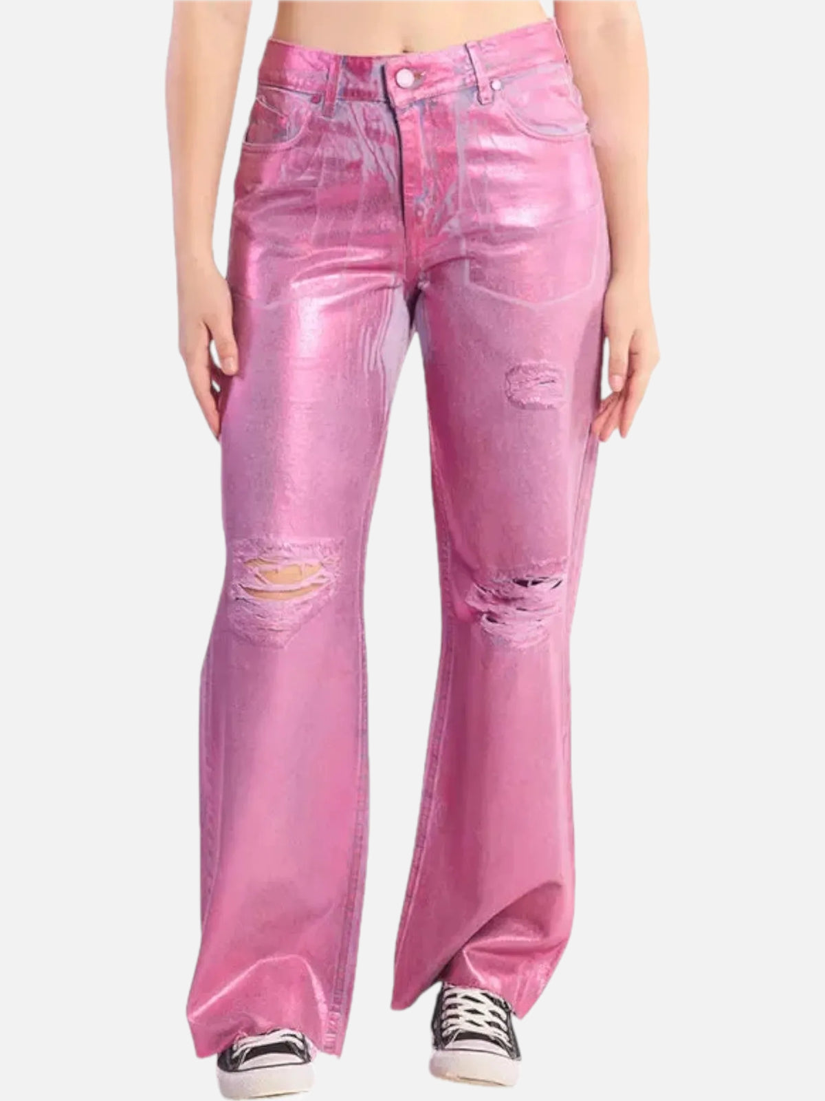 Jean Volcom Low Foild Wide 90s Mujer Rosa — vista principal