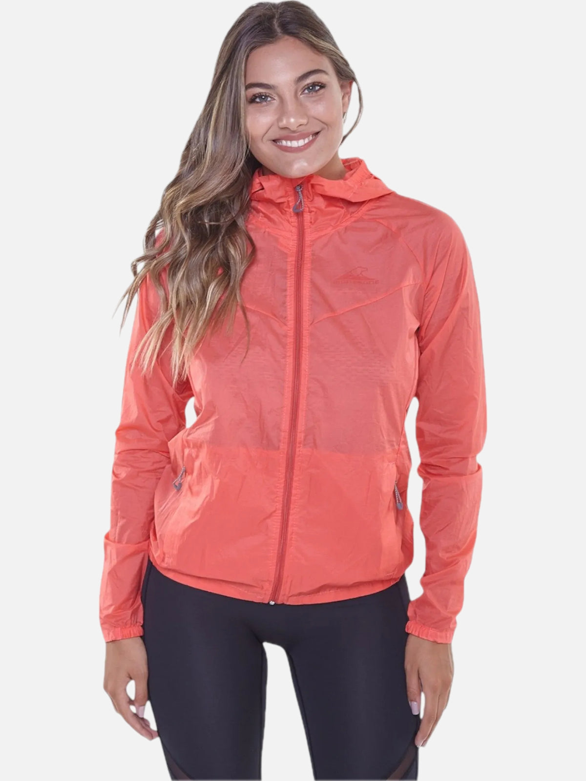 Campera Rompeviento Montagne Metric Mujer Coral — vista principal
