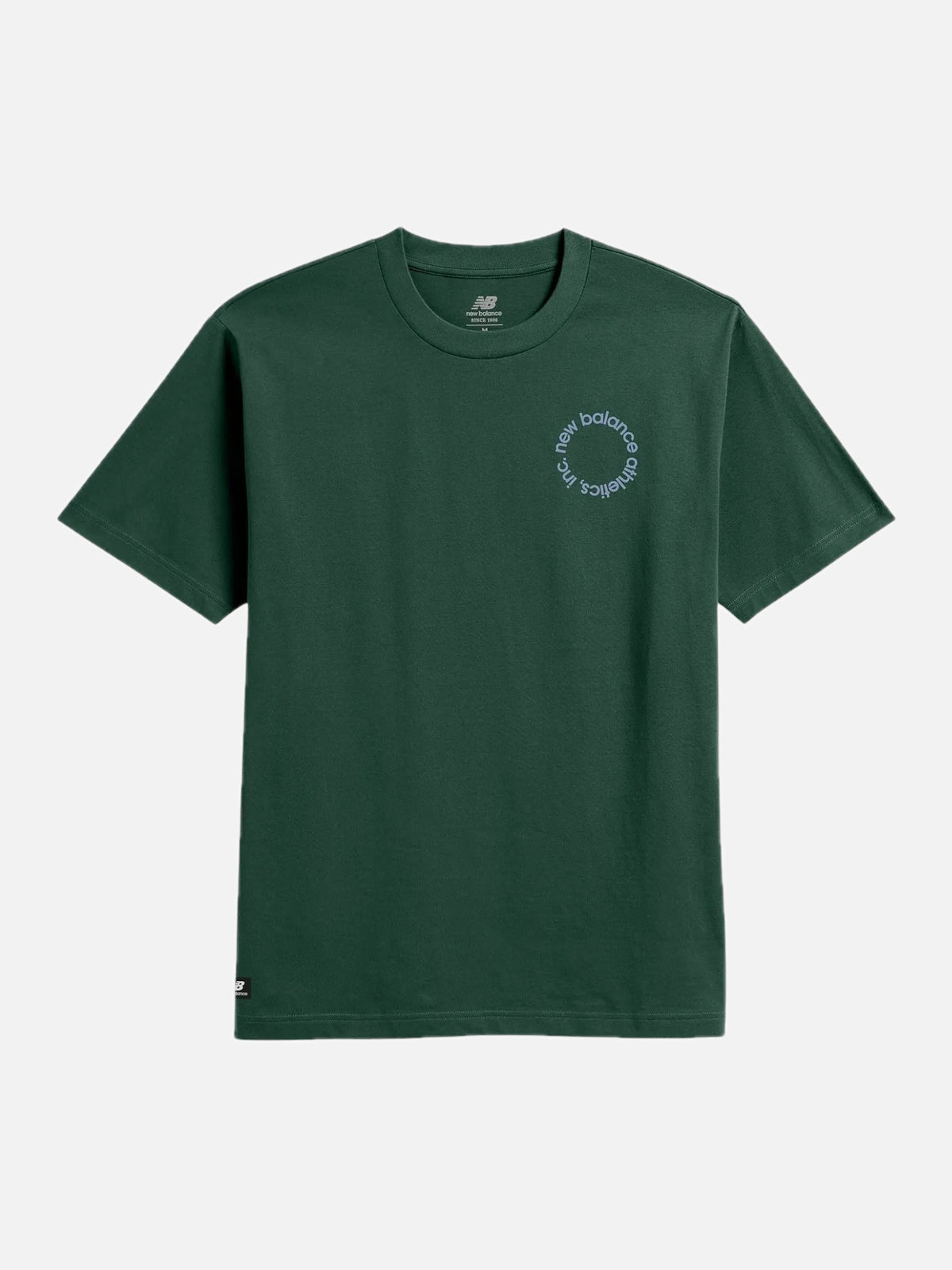 Remera New Balance QT Circular Logo Verde — vista principal