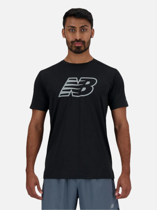 Remera New Balance Sport Essentials Printed Negro — vista principal