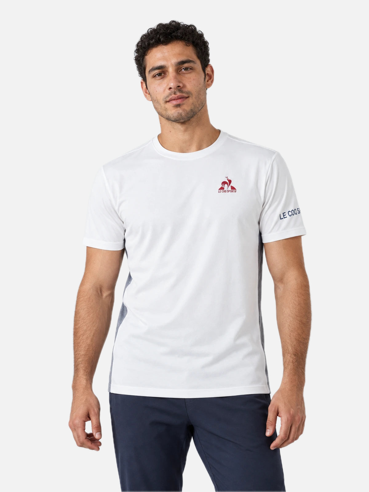 Remera Le Coq Sportif Training Reflective TS Blanco Gris — vista principal