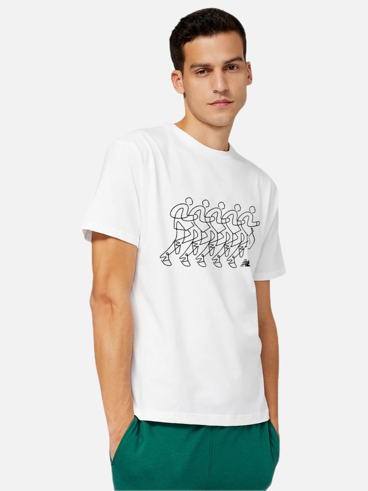 Remera New Balance Run Sequence Blanco — vista principal