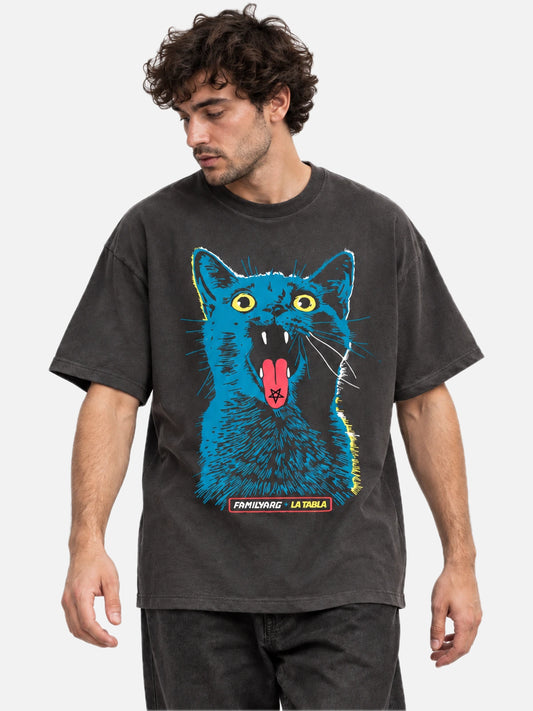 Remera Familyarg Eh! Gato Supersized Gris Topo — vista principal