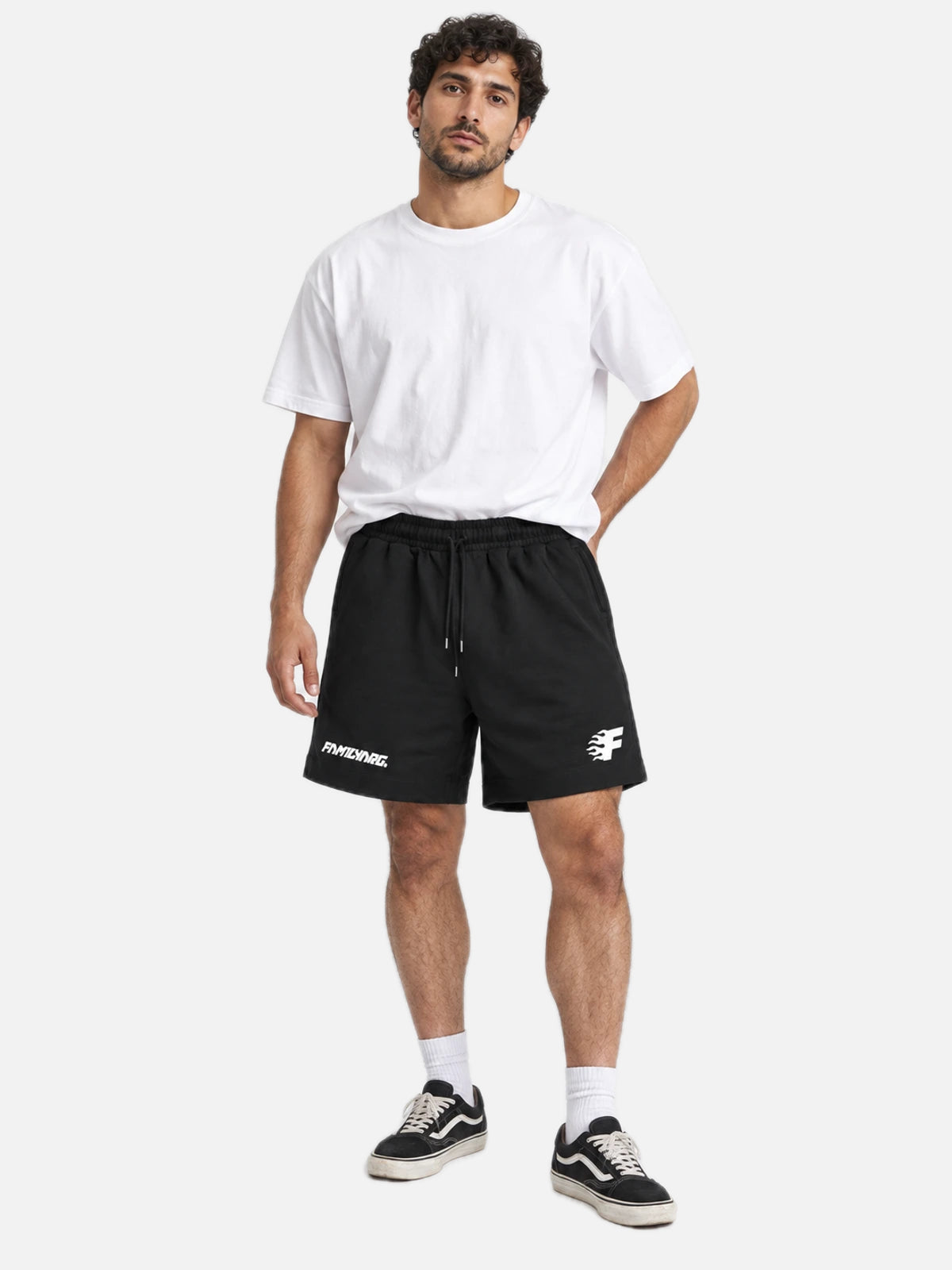 Bermuda Short Familyarg Logo 3D Negro — vista principal