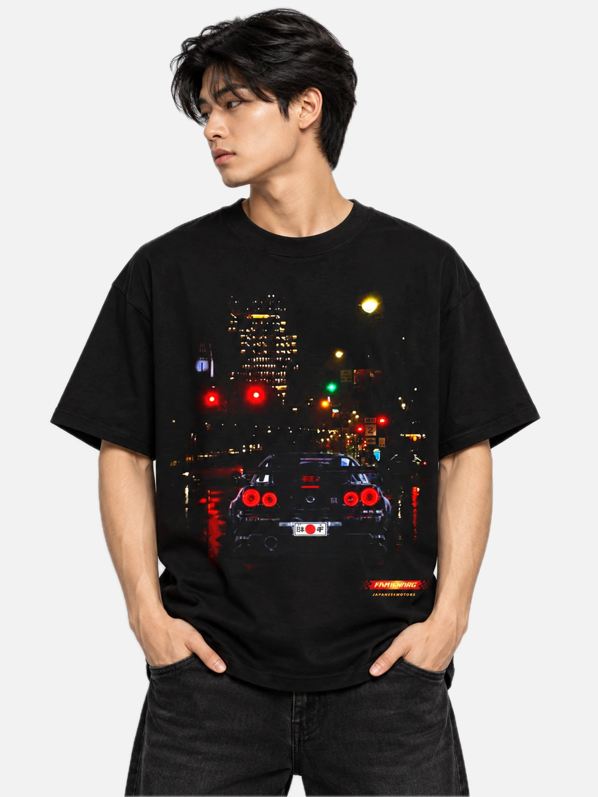 Remera Familyarg Japanese City Supersized Negro — vista principal
